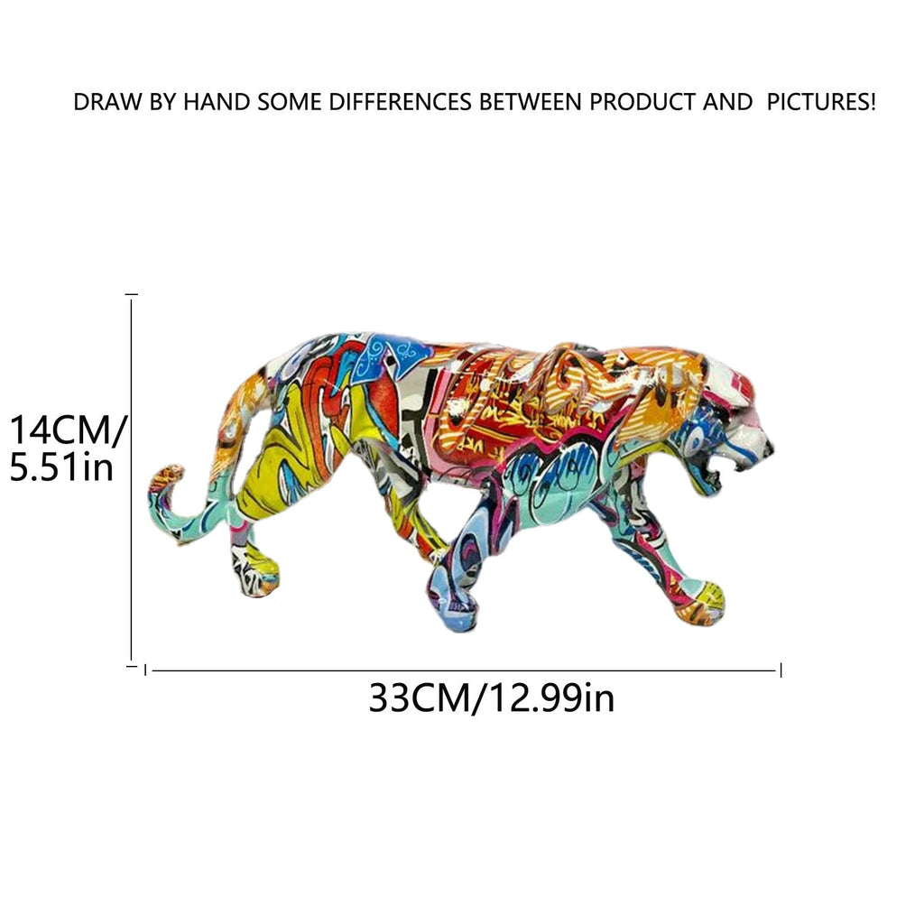 Decorative Leopard Figure made of Resin | Thrascher