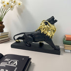 Decorative Lion Figure with Golden Details | Thrascher