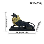 Decorative Lion Figure with Golden Details | Thrascher