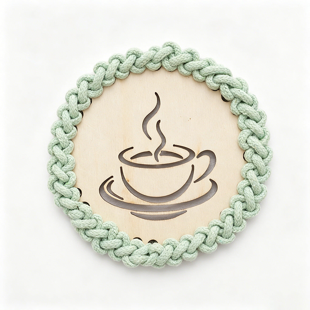 Decorative Macrame Coffee Cup Coaster | Thrascher