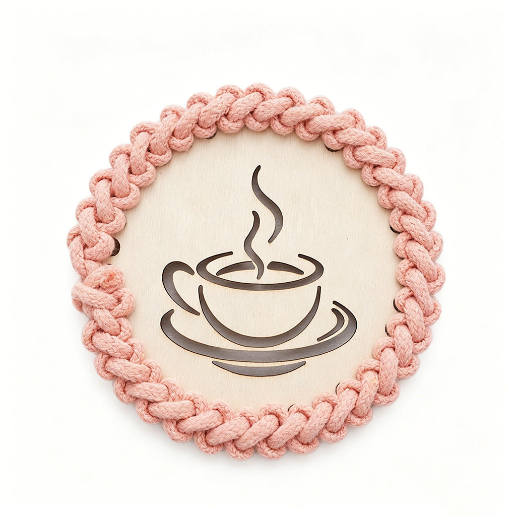 Decorative Macrame Coffee Cup Coaster | Thrascher
