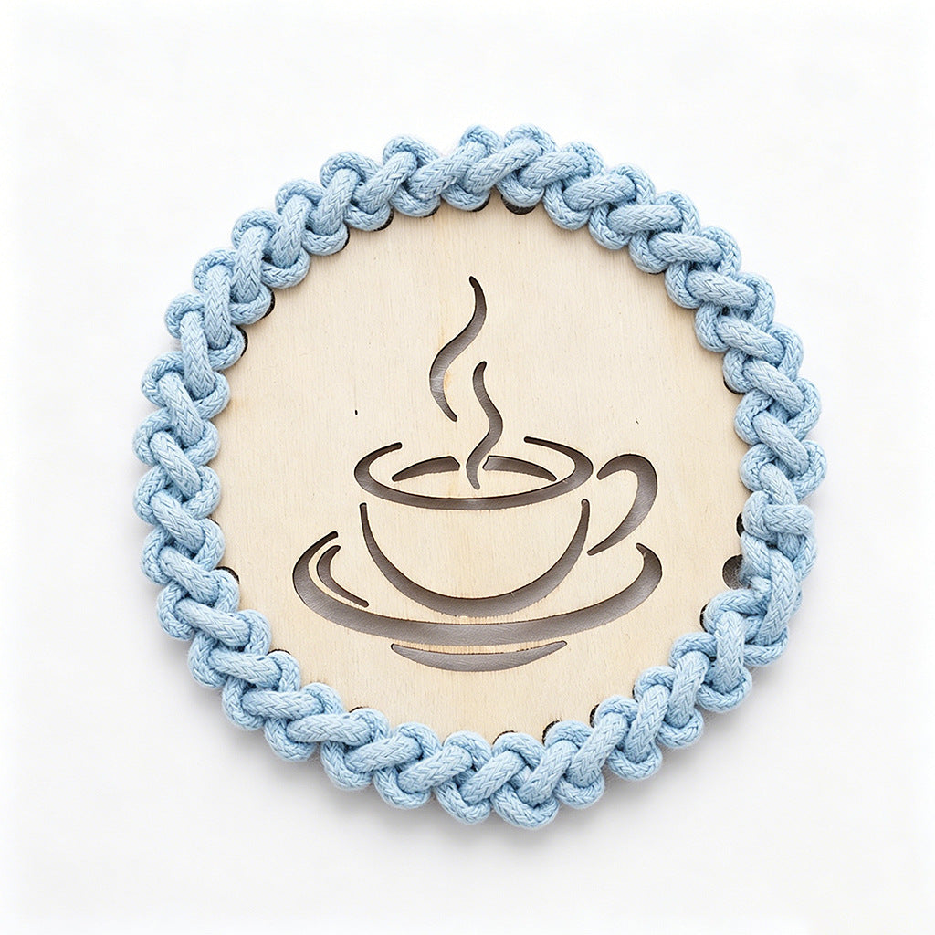 Decorative Macrame Coffee Cup Coaster | Thrascher