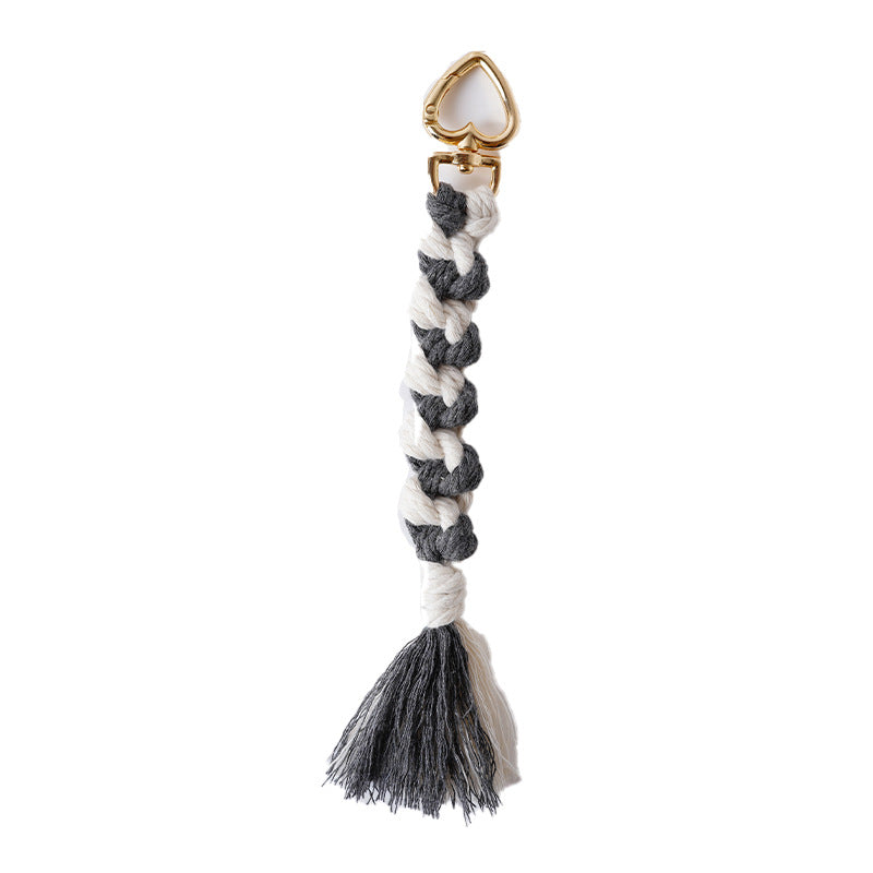 Decorative Macrame Keychain Holder Pink Blue | Thrascher