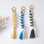 Decorative Macrame Keychain Holder Pink Blue | Thrascher