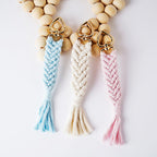 Decorative Macrame Keychain Holder Pink Blue | Thrascher