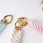 Decorative Macrame Keychain Holder Pink Blue | Thrascher