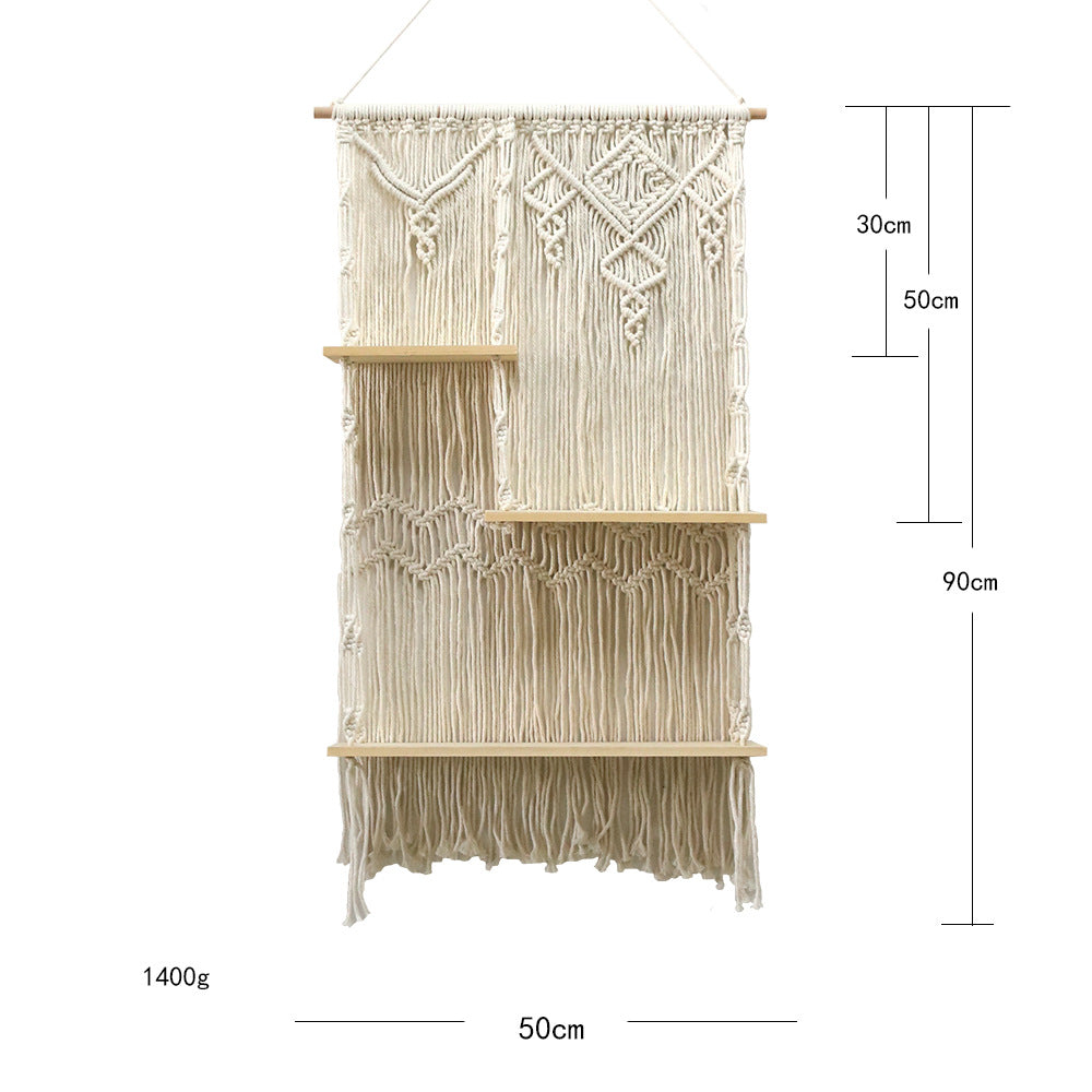 Decorative Macrame Plant Holder with Shelves | Thrascher