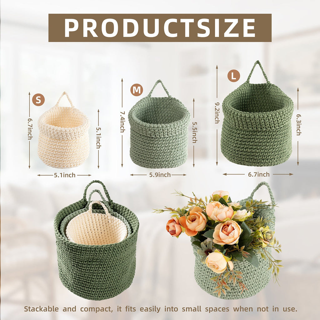 Decorative Macrame Storage Basket Brown | Thrascher