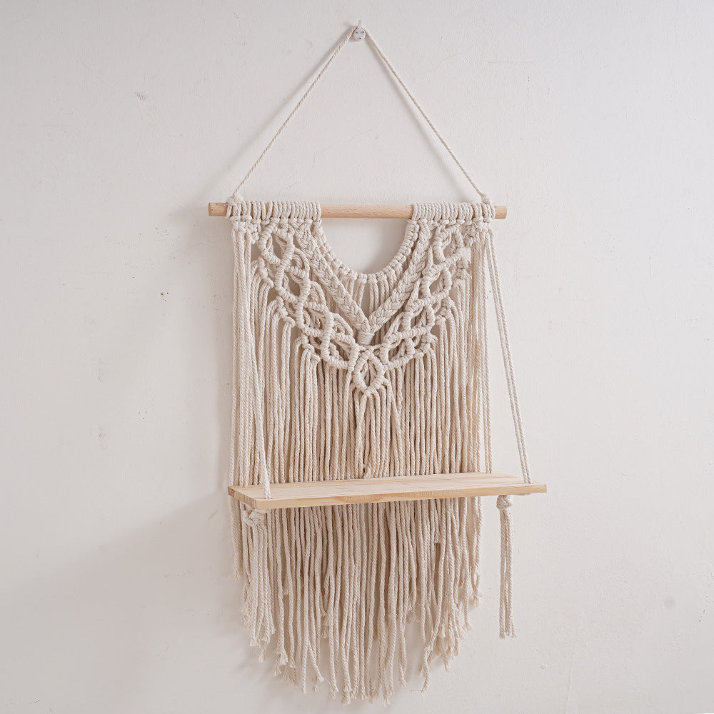 Decorative Macrame Wall Hanging Shelf Shelving | Thrascher