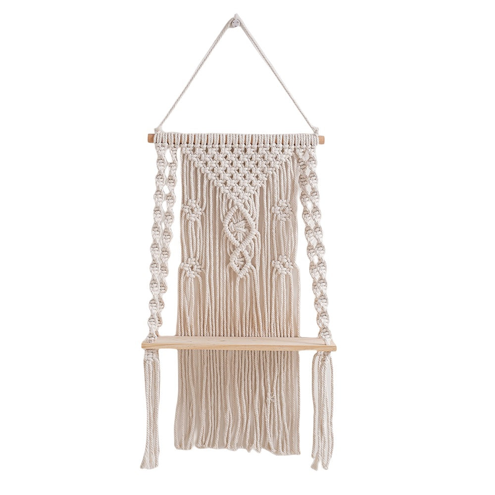 Decorative Macrame Wall Hanging Shelf Shelving | Thrascher