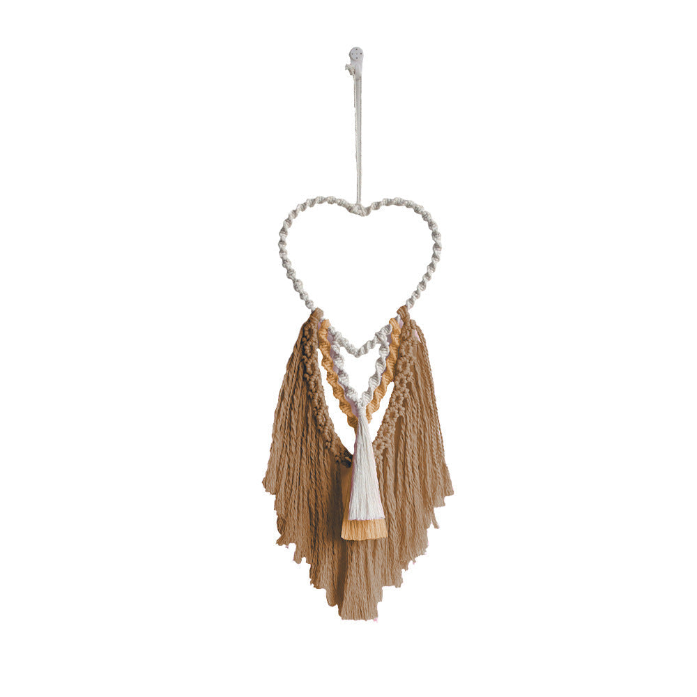 Decorative Macrame Wall Hanging with Heart Design | Thrascher