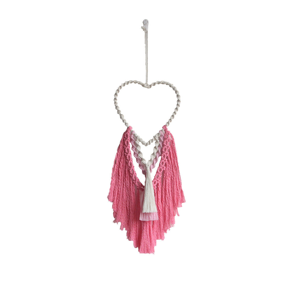 Decorative Macrame Wall Hanging with Heart Design | Thrascher