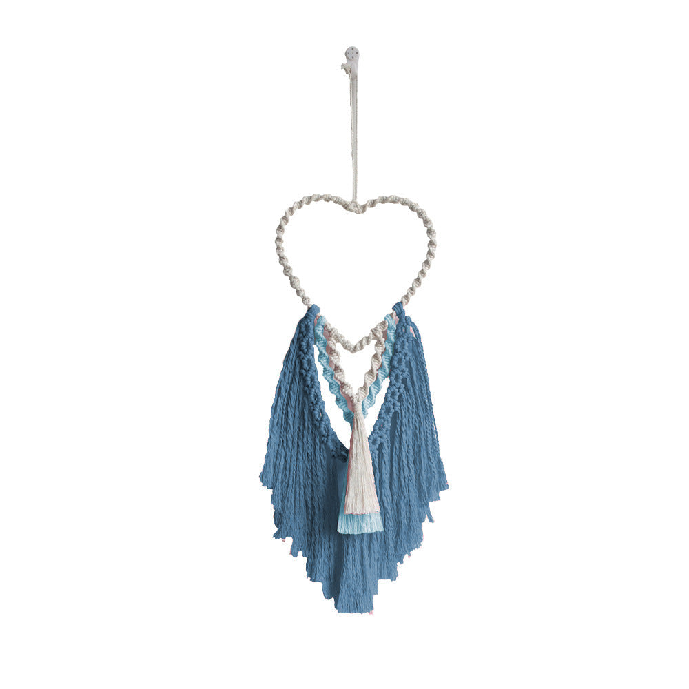 Decorative Macrame Wall Hanging with Heart Design | Thrascher