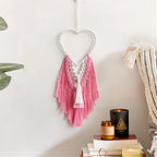 Decorative Macrame Wall Hanging with Heart Design | Thrascher