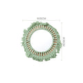 Decorative Macrame Wall Mirror Green | Thrascher