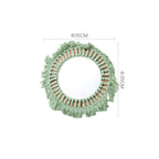 Decorative Macrame Wall Mirror Green | Thrascher