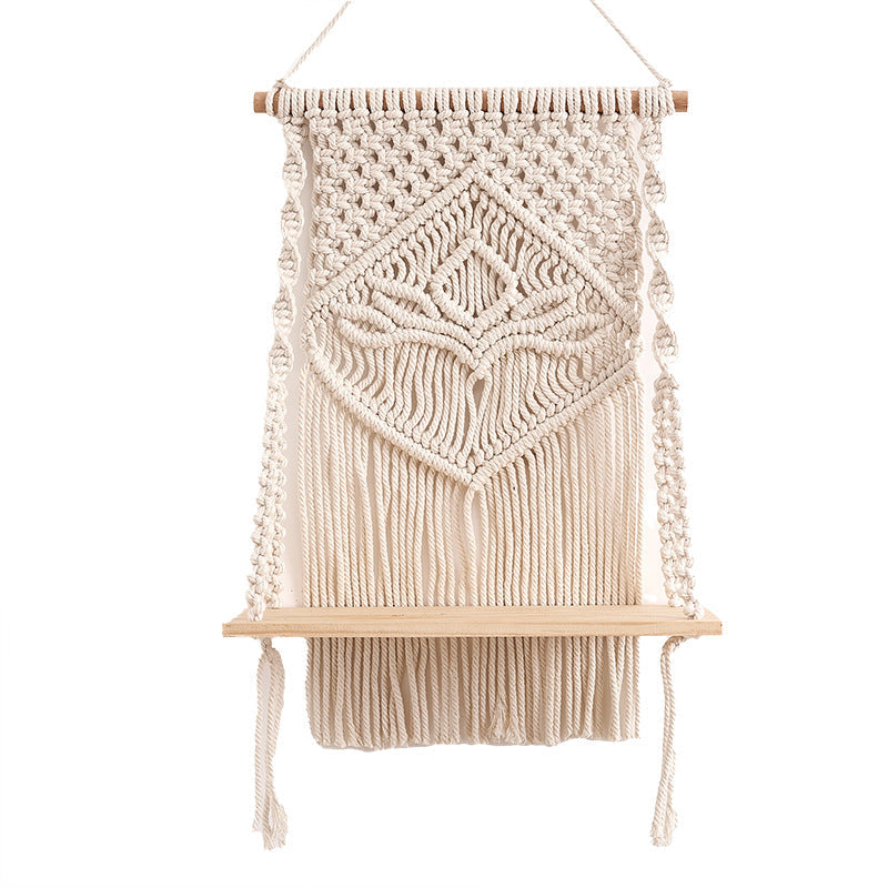 Decorative Macrame Wall Shelf 13 × 20 Inch | Thrascher