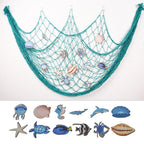 Decorative Macrame Wall Tapestry Cream White Sky Blue | Thrascher