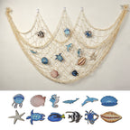 Decorative Macrame Wall Tapestry Cream White Sky Blue | Thrascher