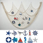 Decorative Macrame Wall Tapestry Cream White Sky Blue | Thrascher