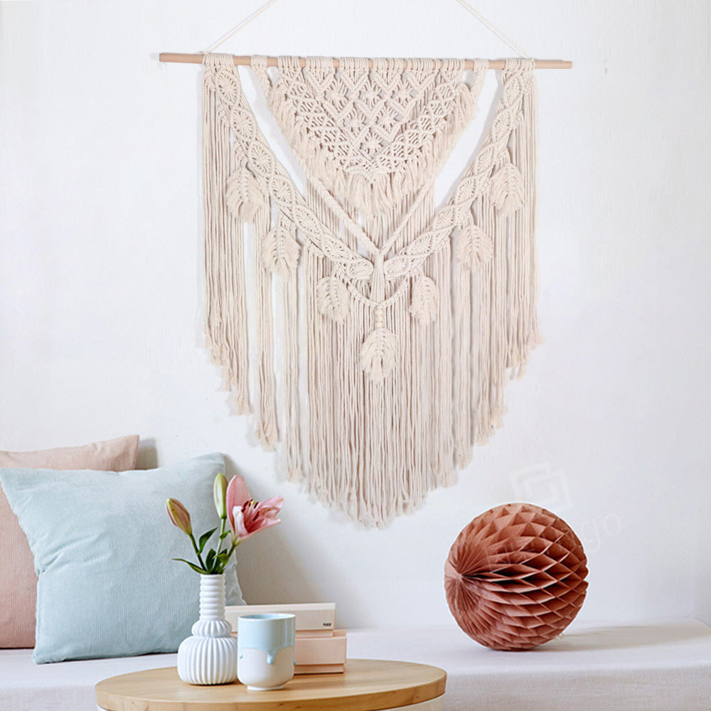 Decorative Macrame Wall Tapestry Red Orange | Thrascher