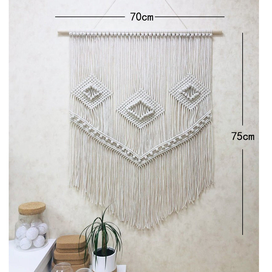 Decorative Macrame Wall Tapestry Red Orange | Thrascher