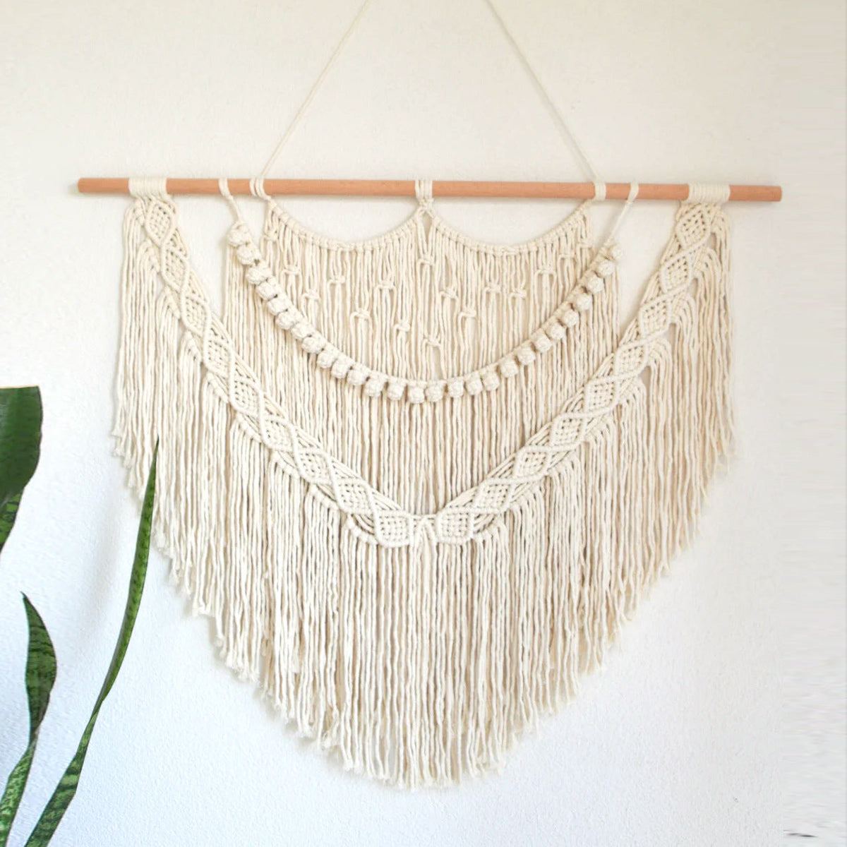 Decorative Macrame Wall Tapestry Red Orange | Thrascher