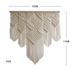 Decorative Macrame Wall Tapestry Red Orange | Thrascher