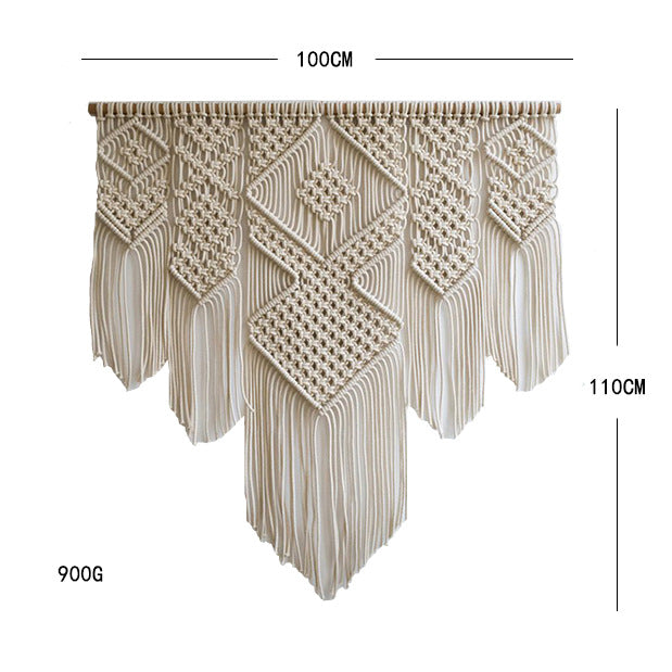Decorative Macrame Wall Tapestry Red Orange | Thrascher
