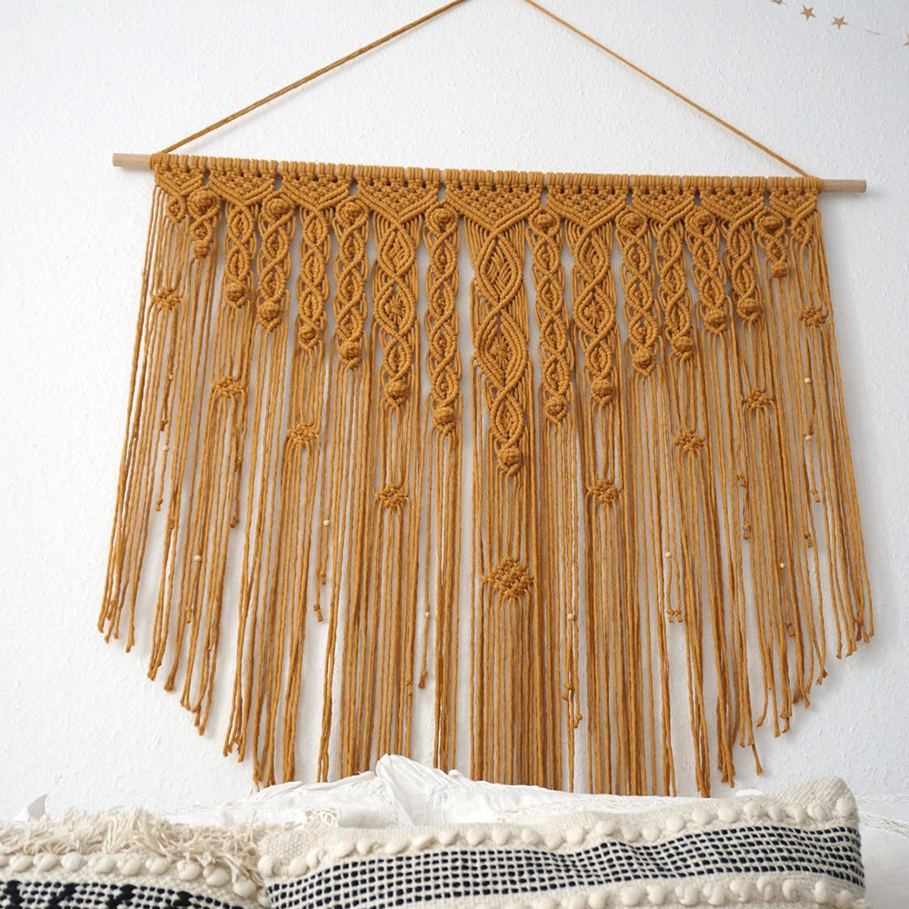 Decorative Macrame Wall Tapestry Red Orange | Thrascher