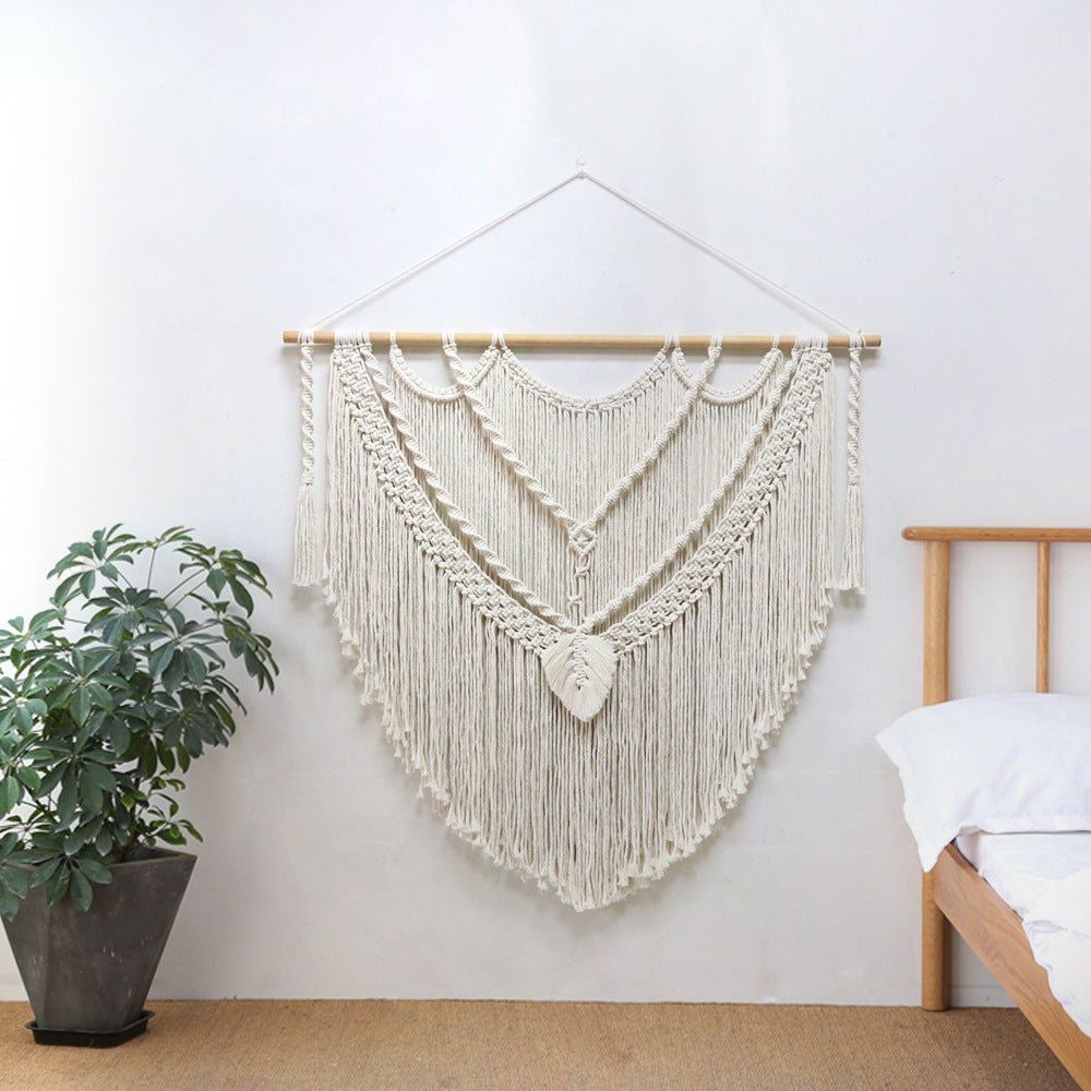 Decorative Macrame Wall Tapestry Red Orange | Thrascher