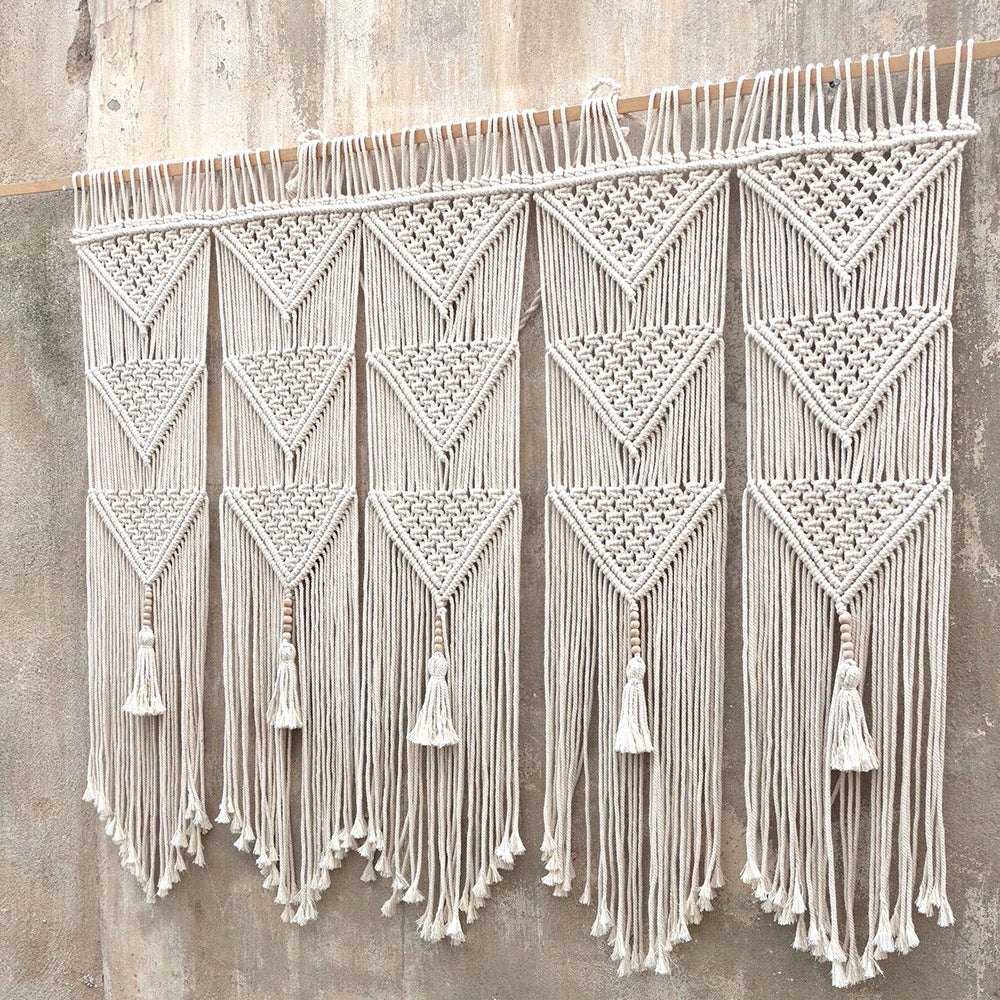 Decorative Macrame Wall Tapestry Red Orange | Thrascher