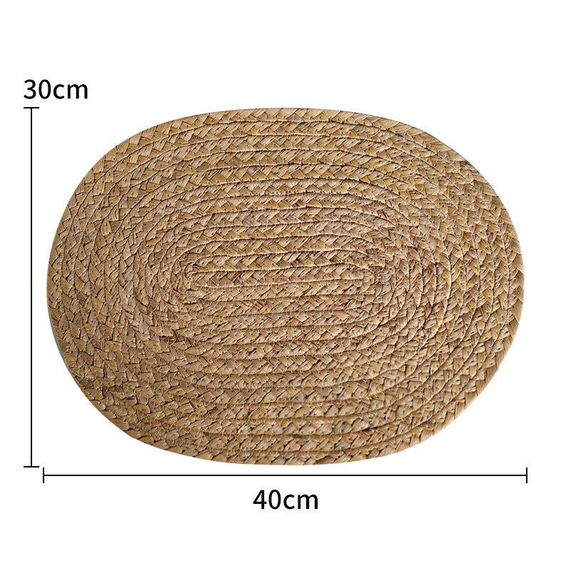Decorative Natural Fiber Oval Design | Thrascher