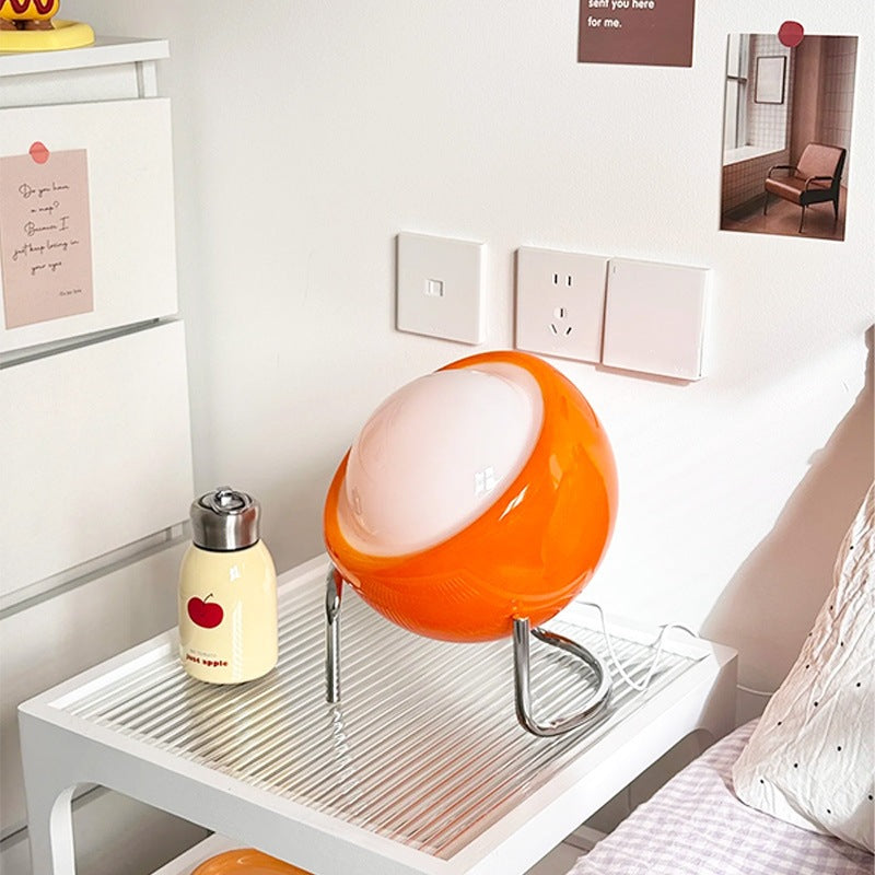 Decorative Orb LED Table Lamp with Chrome Tripod Legs | Thrascher