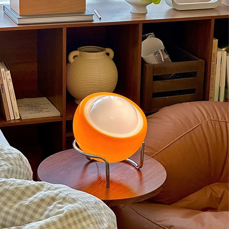 Decorative Orb LED Table Lamp with Chrome Tripod Legs | Thrascher