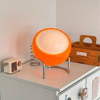 Decorative Orb LED Table Lamp with Chrome Tripod Legs | Thrascher