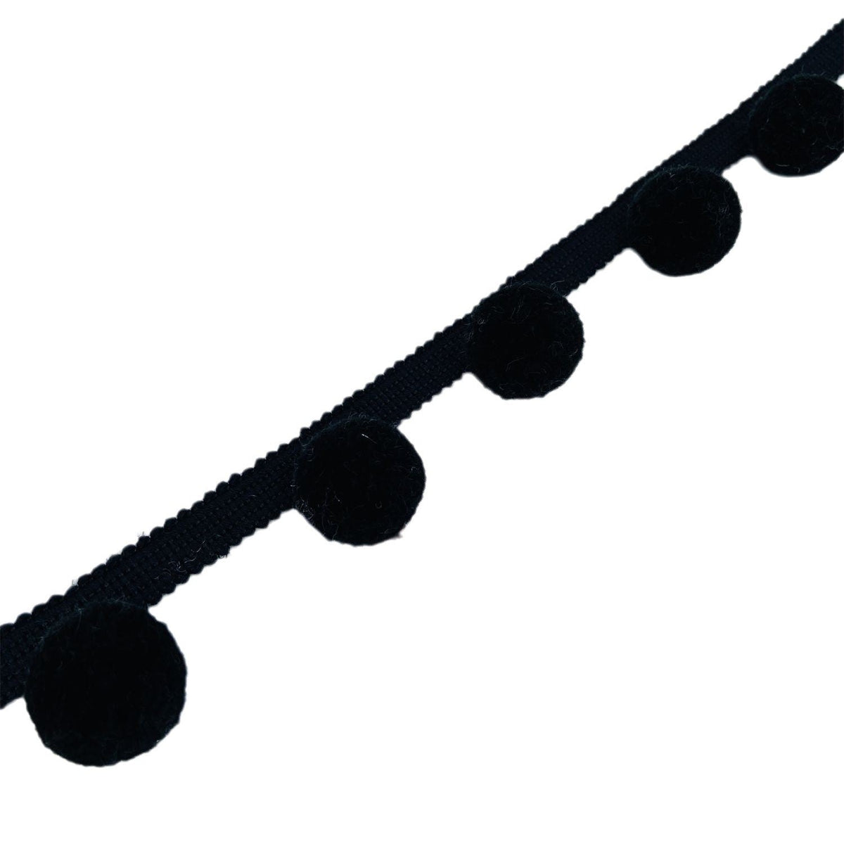 Decorative Pompon Trim Black-White | Thrascher