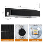 Decorative RGB Solar-Powered Double Beam Wall Lamp | Thrascher