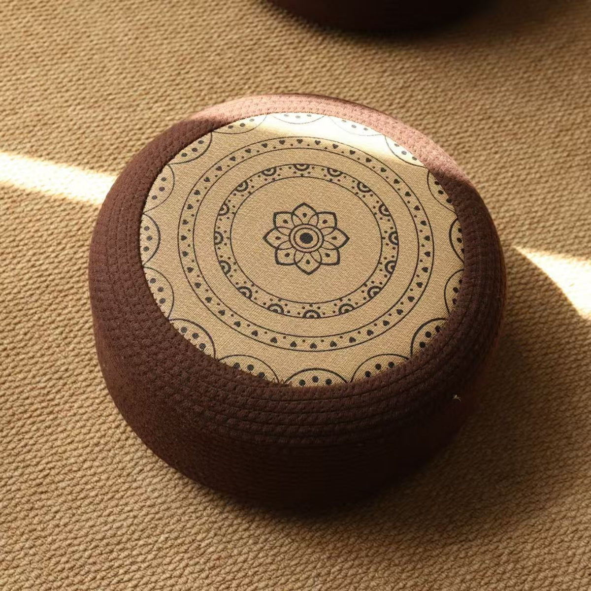 Decorative Seating Pouf with Stylish Floral Design | Thrascher