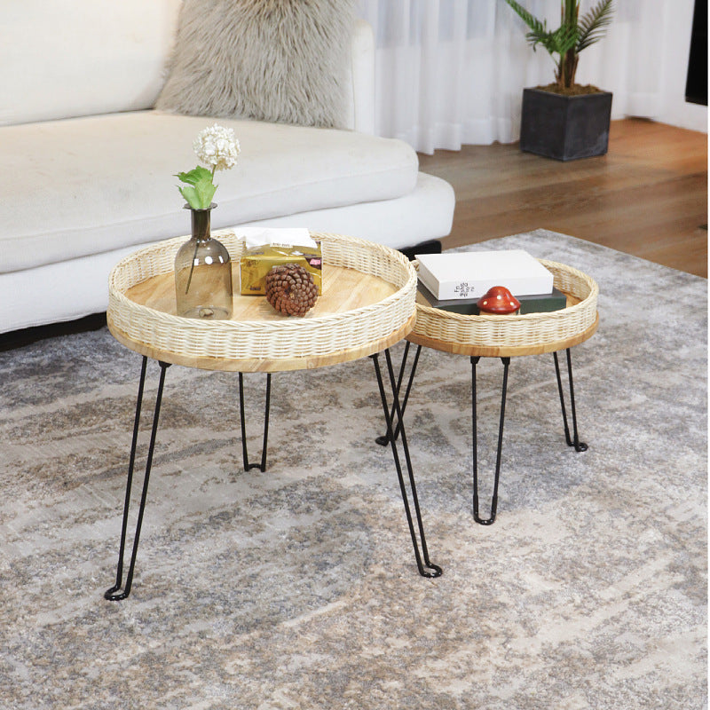 Decorative Side Table made of Braided Material | Thrascher