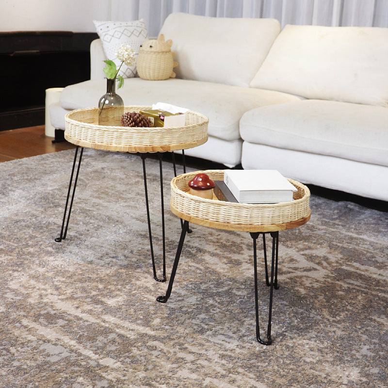 Decorative Side Table made of Braided Material | Thrascher