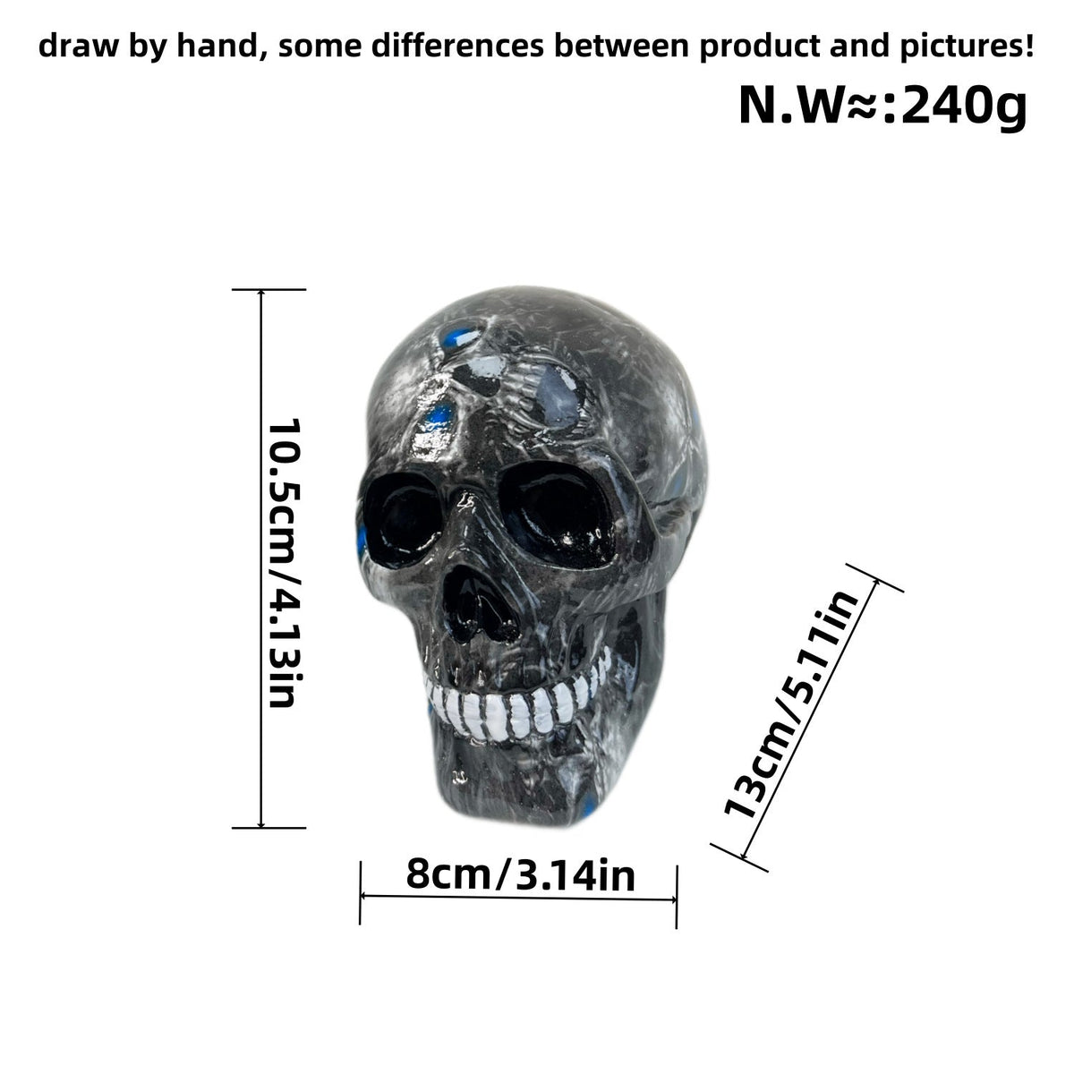 Decorative Skull Soft Textile Ceramic | Thrascher