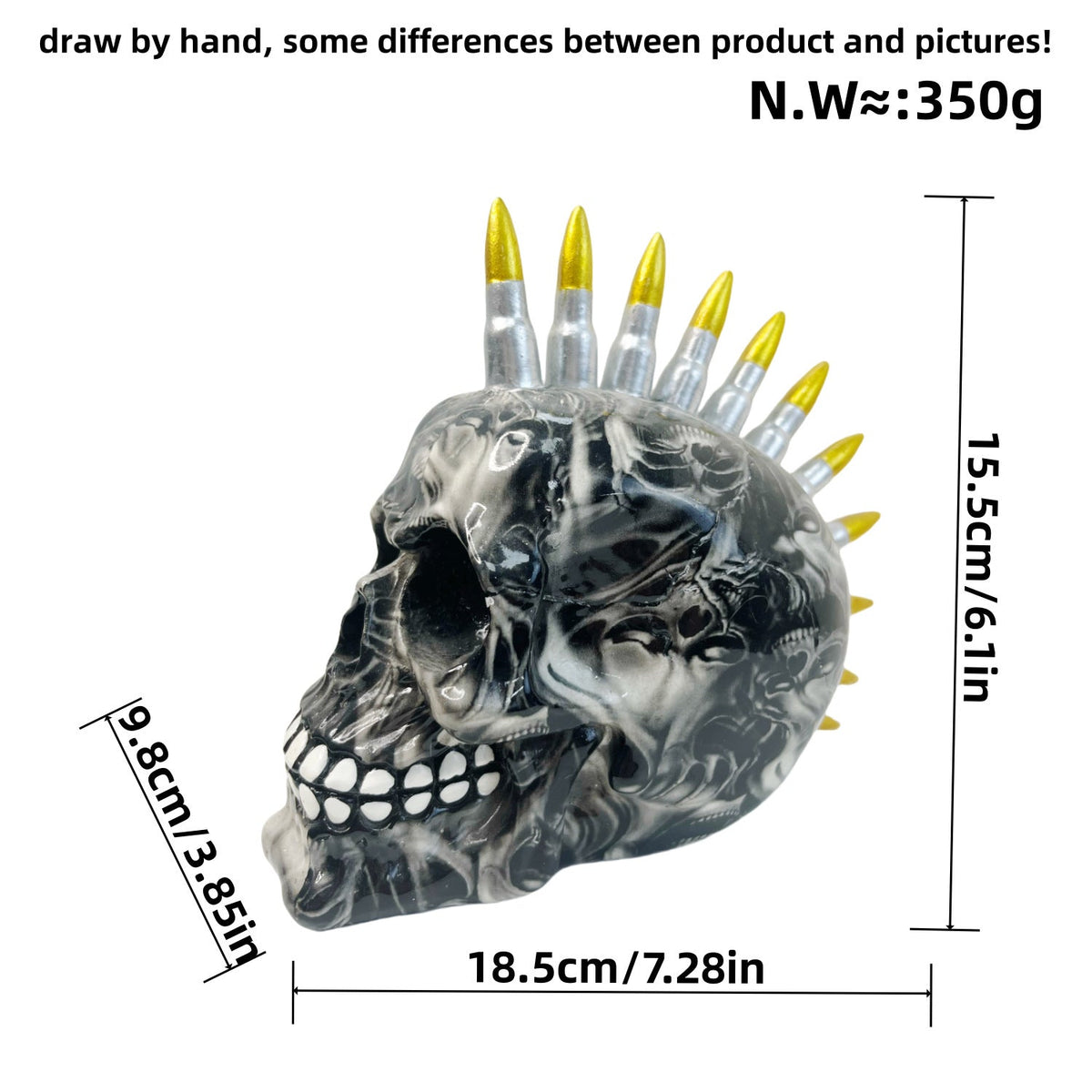 Decorative Skull Soft Textile Ceramic | Thrascher
