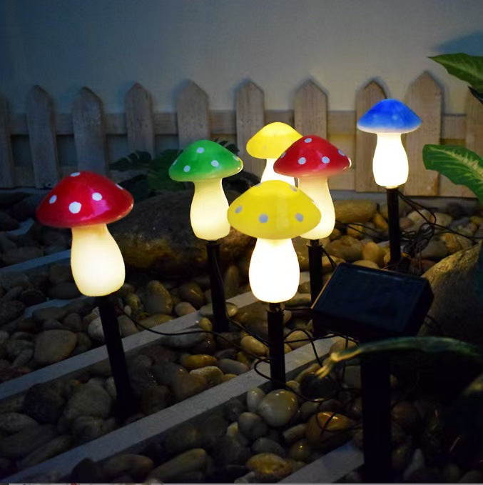 Decorative Solar Mushroom Garden Stake Lights | Thrascher