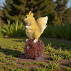 Decorative Squirrel Sculpture on a Pine Cone | Thrascher