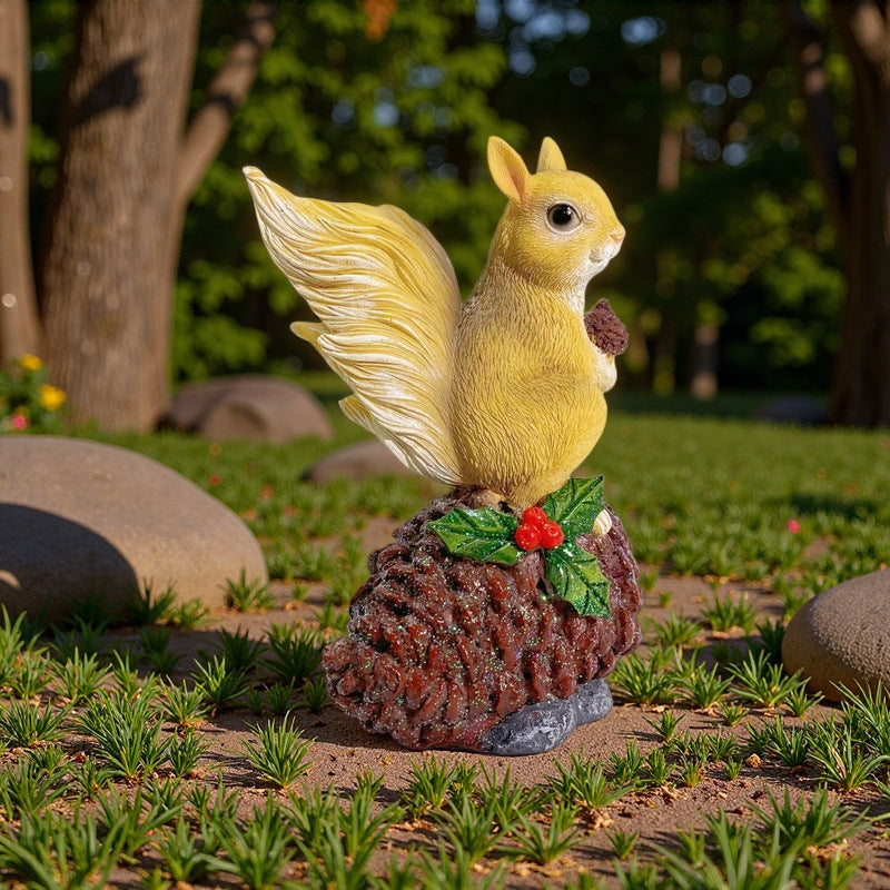 Decorative Squirrel Sculpture on a Pine Cone | Thrascher