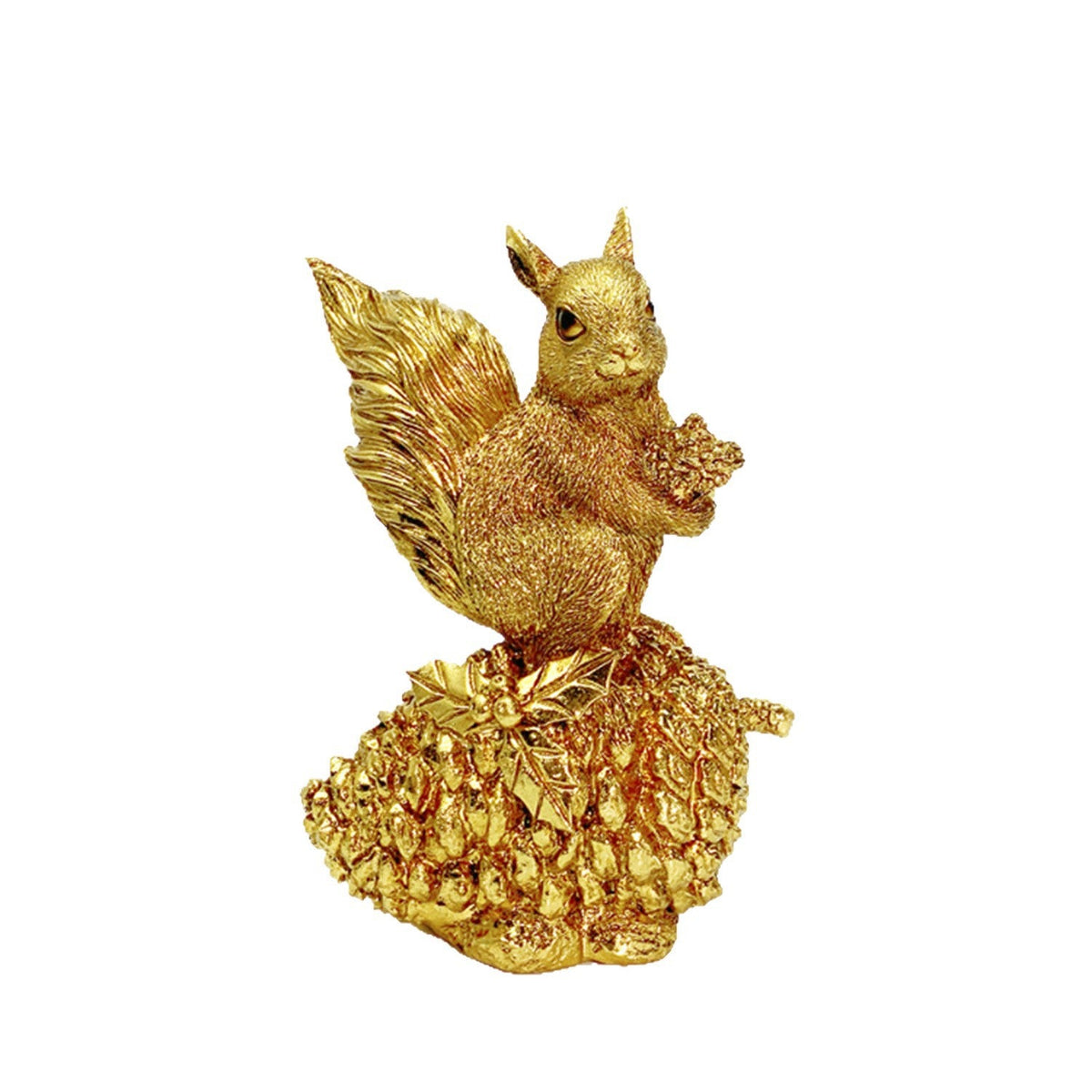 Decorative Squirrel Sculpture on a Pine Cone | Thrascher