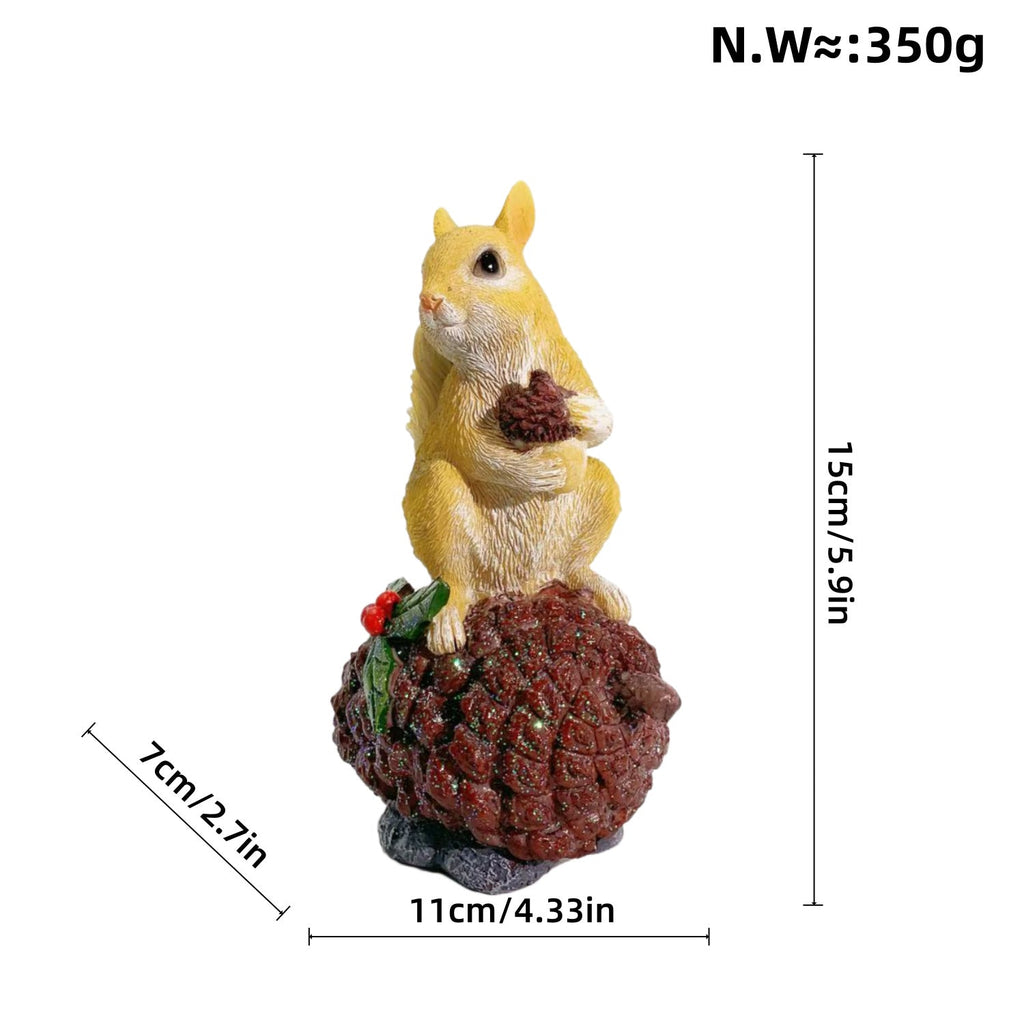 Decorative Squirrel Sculpture on a Pine Cone | Thrascher