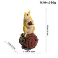 Decorative Squirrel Sculpture on a Pine Cone | Thrascher