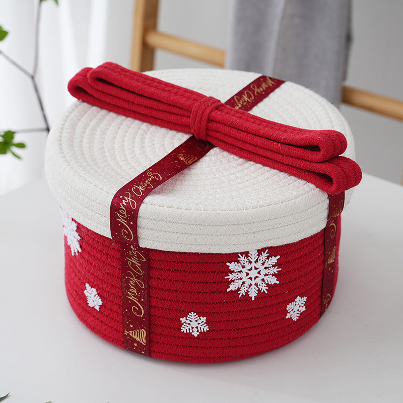 Decorative Storage Basket with Christmas Motif | Thrascher